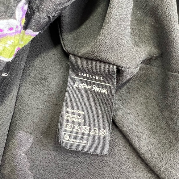 & Other Stories Butterfly Printed Silk Blend Dress Size US 8 Long Sleeve - Picture 15 of 16